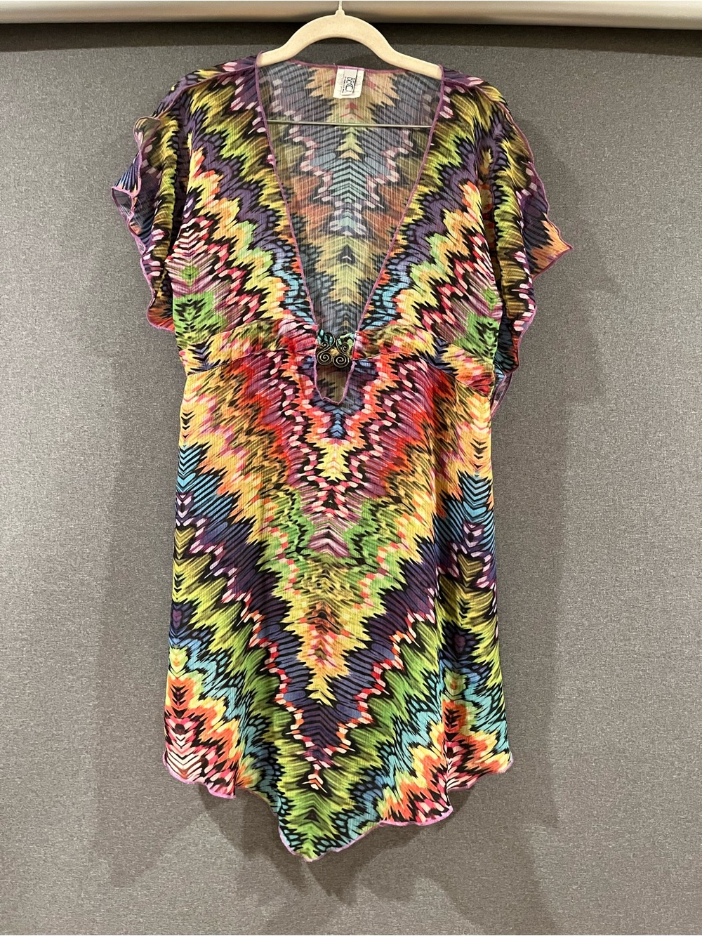 BECA Vibrant Multicolor V-Neck Women’s Swimwear Kimono